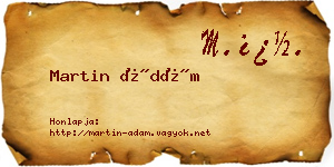 Martin Ádám névjegykártya